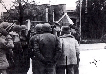 Lt. Wicker surrendered the Dachau camp to American soldiers under a white flag of truce